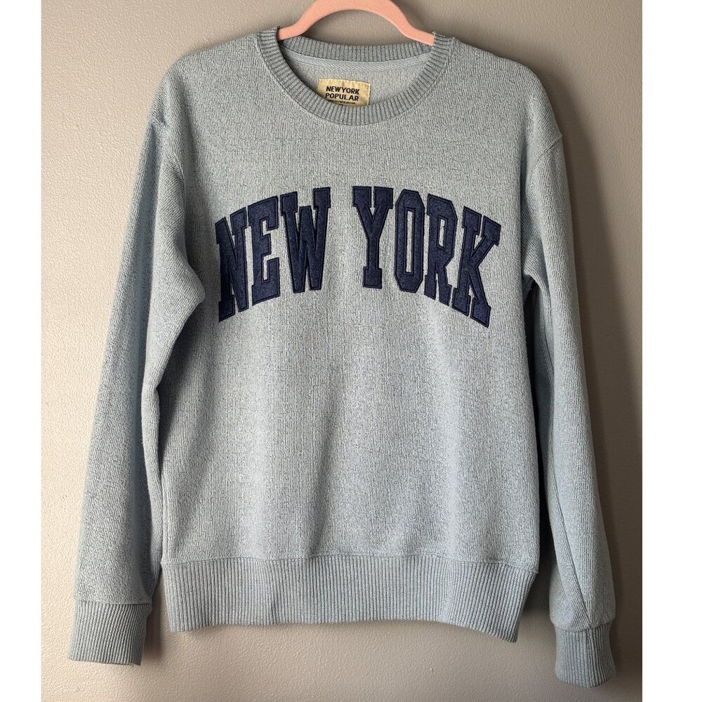 New York Crew Neck Sweater Like Sweatshirt